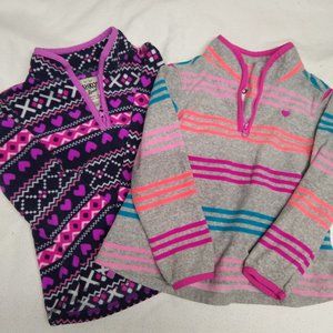 Girls partial zip fleece sweatshirts bundle 4T
